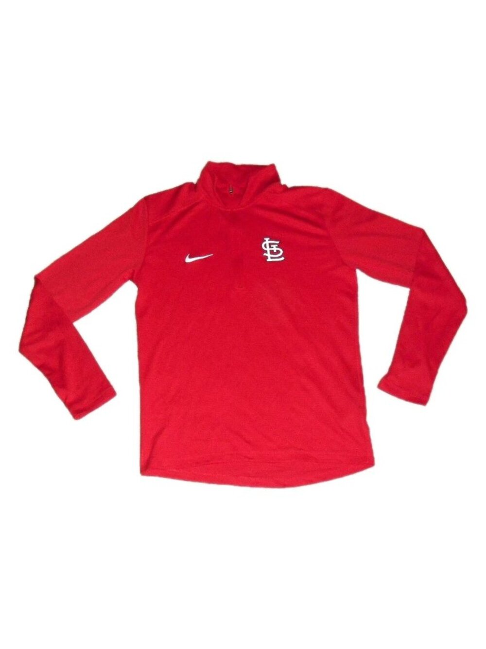 St. Louis Cardinals Womens Nike Long Sleeve Shirt 1/4 Zip sz. Small Red Mlb